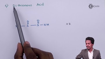 Oxoacids of Sulphur - P-Block Elements - Chemistry Class 12