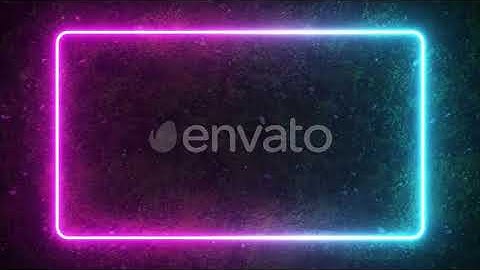 Rectangular Neon Shimmering Luminous Form | Motion Graphics - Envato elements