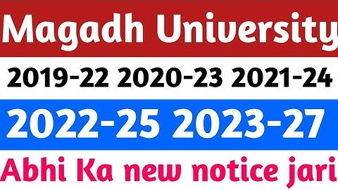 Magadh University liya bada faisla abhi ka new notice jari ba bsc bcom