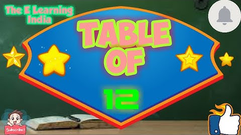 12-x1=12 Multiplication,Table of Twelve Tables Song Multiplication Time of tables - MathsTables