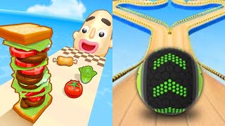 Sandwich Runner vs Going Balls - All Level Gameplay Android,iOS - NEW APK MEGA UPDATE GAMEPLAY 2024