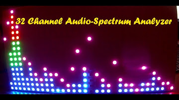 32 Channel Audio-Spectrum Analyzer with ws2812 Digital RGB-LEDs