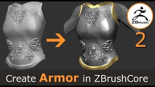 Create Female Armor in ZBrushCore (2/2)