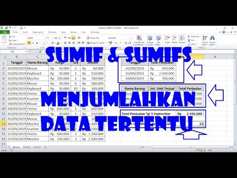 Video: Bagaimana cara melakukan Sumif dengan banyak kriteria di Excel?