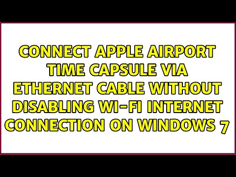 Connect Apple Airport Time Capsule via ethernet cable without disabling wi-fi internet...