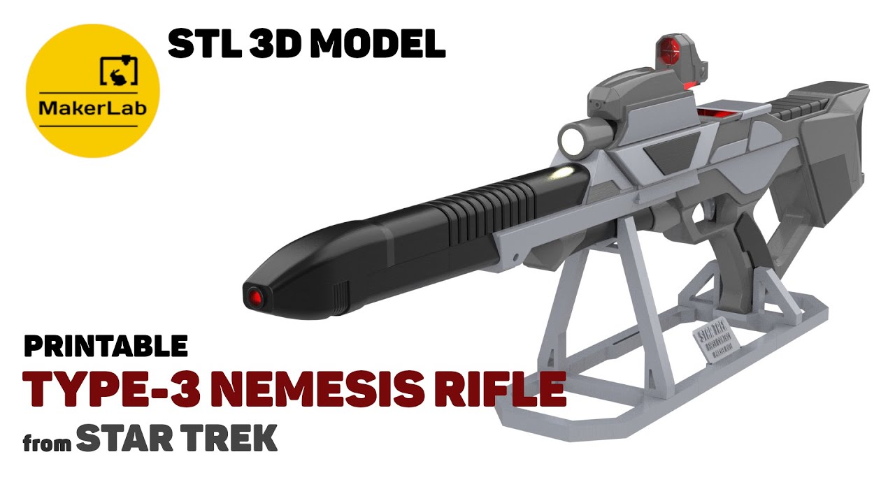 Type 3 Nemesis Phaser Rifle - Star Trek First Contact - Printable 3d model - STL files