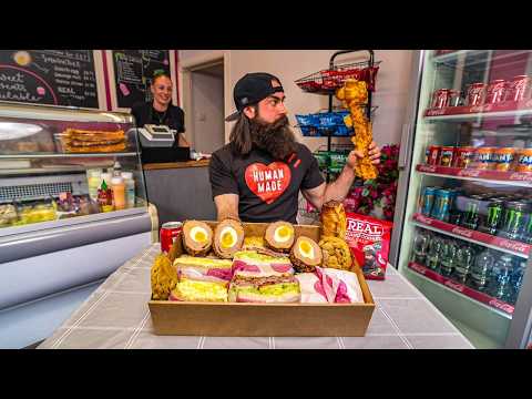 BeardMeatsFood Tackles a Giant British Lunchbox Packed With Sausage Rolls, Scotch Eggs, and Sweet Treats