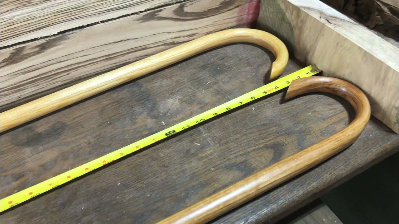 Both Available! Hickory sapwood and hickory heartwood crooked canes