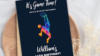 Basketball Birthday Invitations: How to Edit on Zazzle 🎉 #zazzle #etsy    @Etsy @zazzle