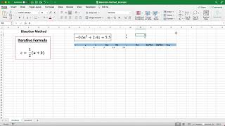 Bisection Method HB3_G06_BM [ Excel 3 ]