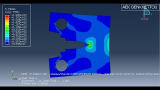 2D CT specimen stress intensity factor analysis using abaqus #1 : elastic analysis