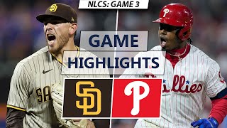 San Diego Padres vs. Philadelphia Phillies Highlights | NLCS Game 3