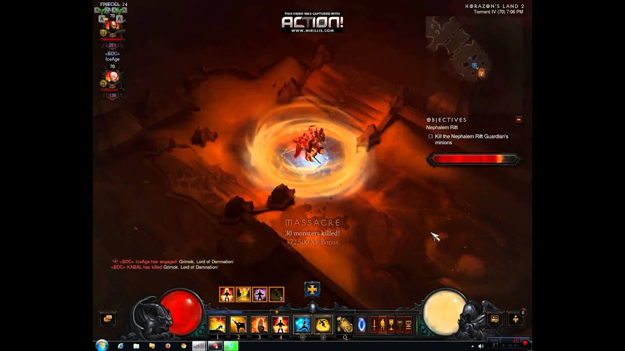 Diablo 3 ROS - Torment 4 - Rift Farm - Monk Dual Box (Multiboxing