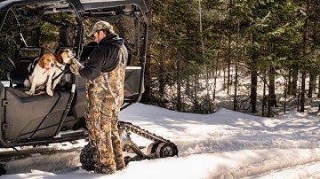 Go rabbit hunting with Camso UTV 4S1 track system X Polaris Pioneer side-by-side
