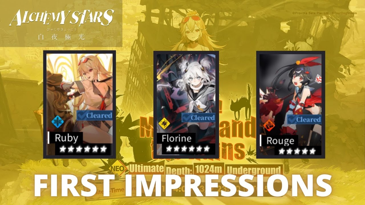 [Alchemy Stars] RUBY/FLORINE/ROUGE FIRST IMPRESSIONS | MaidenAndTheRuins