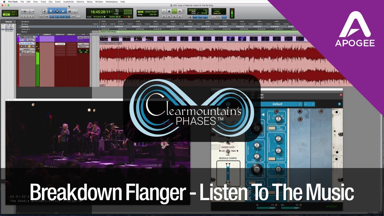 Clearmountain's Phases Plugin by Apogee - Breakdown Flanger - "Listen To The Music"