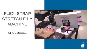 Banding Shoe Boxes Closed Using Flex Strap Machine