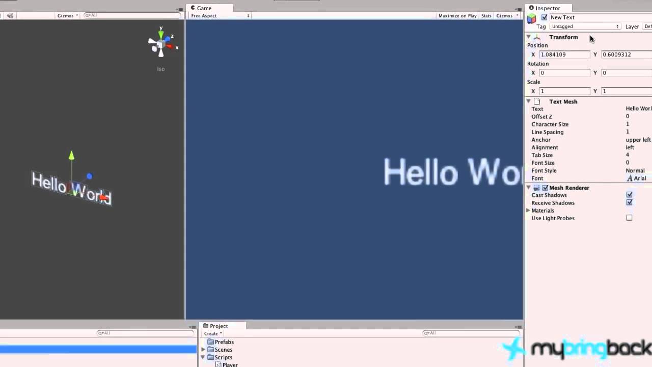 Unity 3d Tutorial 1 6   Creating a Simple Menu