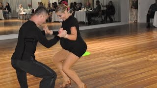 Video thumbnail of "PREGNANT WOMAN BALLROOM DANCING (SALSA)"