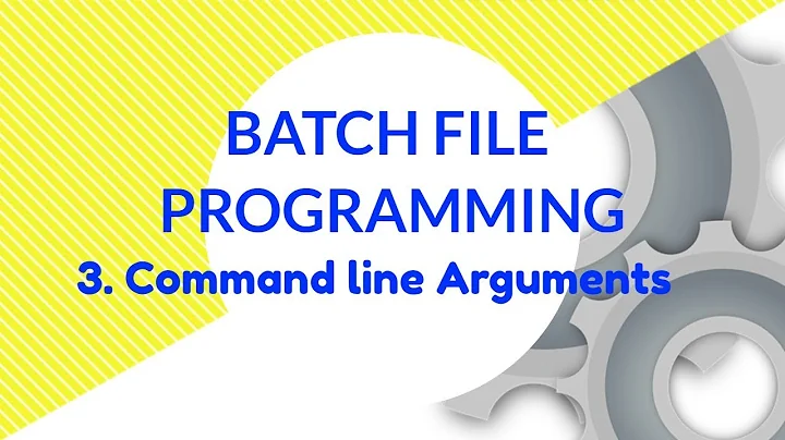 Command Line Arguments in Batch File Programming