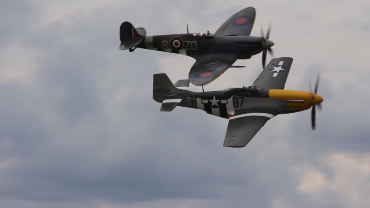 P-51 Mustang & Spitfire @ Dunsfold Wings & Wheels 2014 (HD) - YouTu...