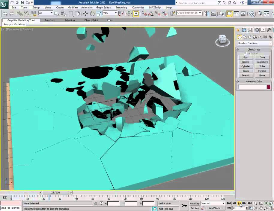 Broke object. Разрушение объектов в 3ds Max. Break 3d Max.