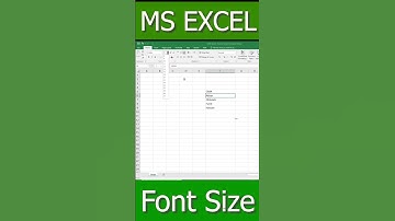 How to increase or decrease font size in Excel #shorts #youtubeshorts #gmaskills