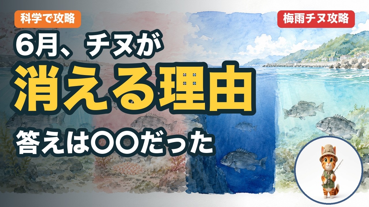 科学で攻略】6月にチヌが消える理由 答えは「ふかば」だった - YouTube