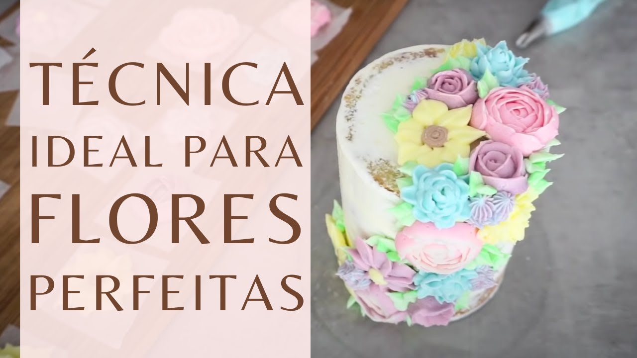 Como Fazer Flores com Buttercream (Glacê de Manteiga) - Tutorial de confeitaria!
