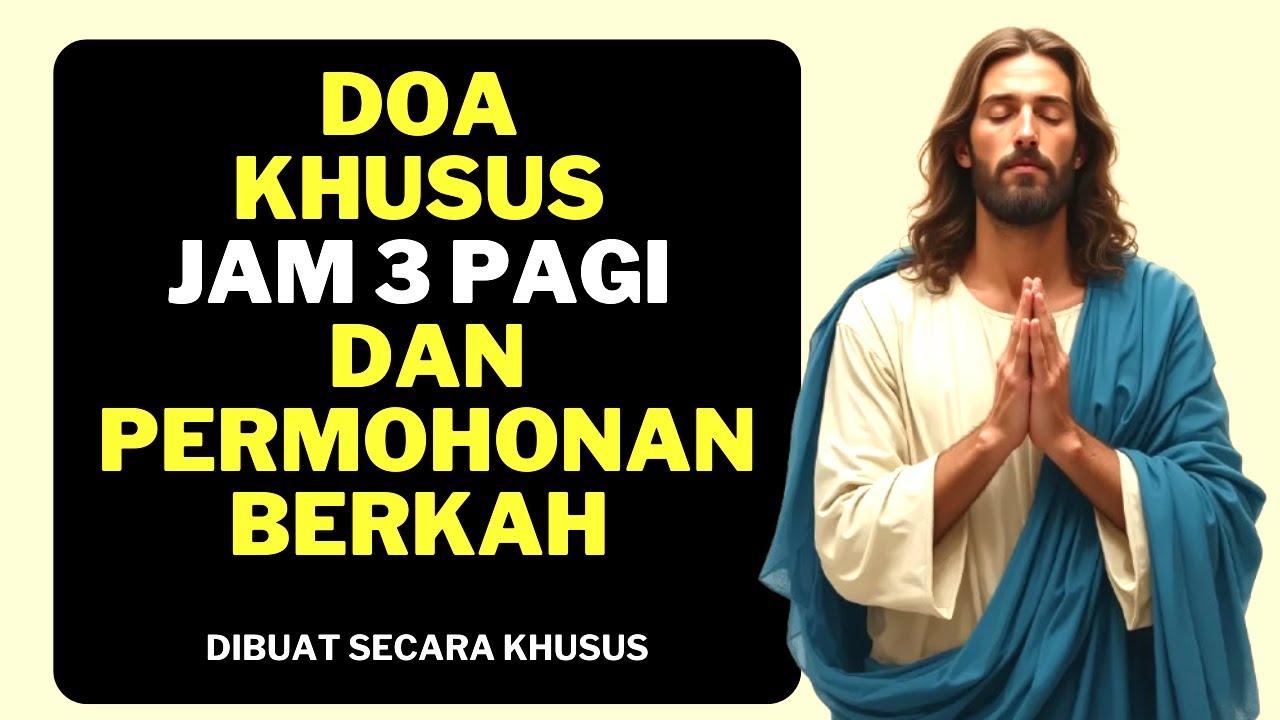 Doa Jam 3 Pagi, Merenungkan Pengorbanan, Penjagaan, dan Permohonan Berkah | Doa Mukjizat Katolik