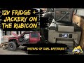 12v Cooler Fridge with Battery (Jackery) and Solar Panel on the Rubicon for 4 days