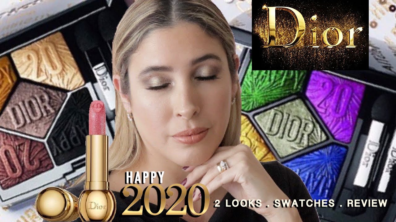 DIOR HAPPY 2020 HOLIDAY COLLECTION 2 Eye Looks PARTY IN COLOURS &  CELEBRATE IN GOLD Review Swatches