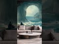 You Just Found the Ocean in Your Room 🌊 Ocean Wallpaper Murals #shorts #ocean
