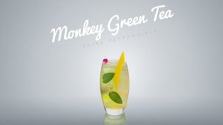 How to make Monkey Green Tea drink recipe (easy dinner cocktail recipes)