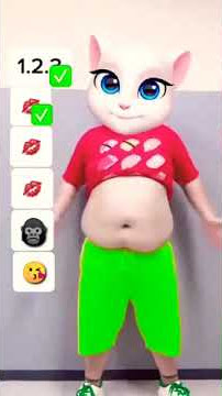 Funniest Talking Angela and Talking Tom Fat Tummy Dance Effects #talkingangela #talkingtom#16
