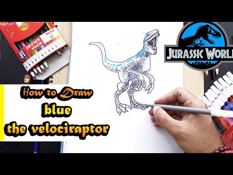 How To Draw Blue The Velociraptor From Jurassic World Italia Vlip Lv