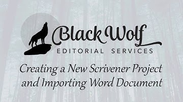 Tips and Tricks for Scrivener E1: New Project and Importing Word