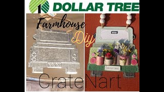 Dollar Tree SUMMER Decor Farmhouse door hanging metal truck sign scrapbooking paper flowers diy