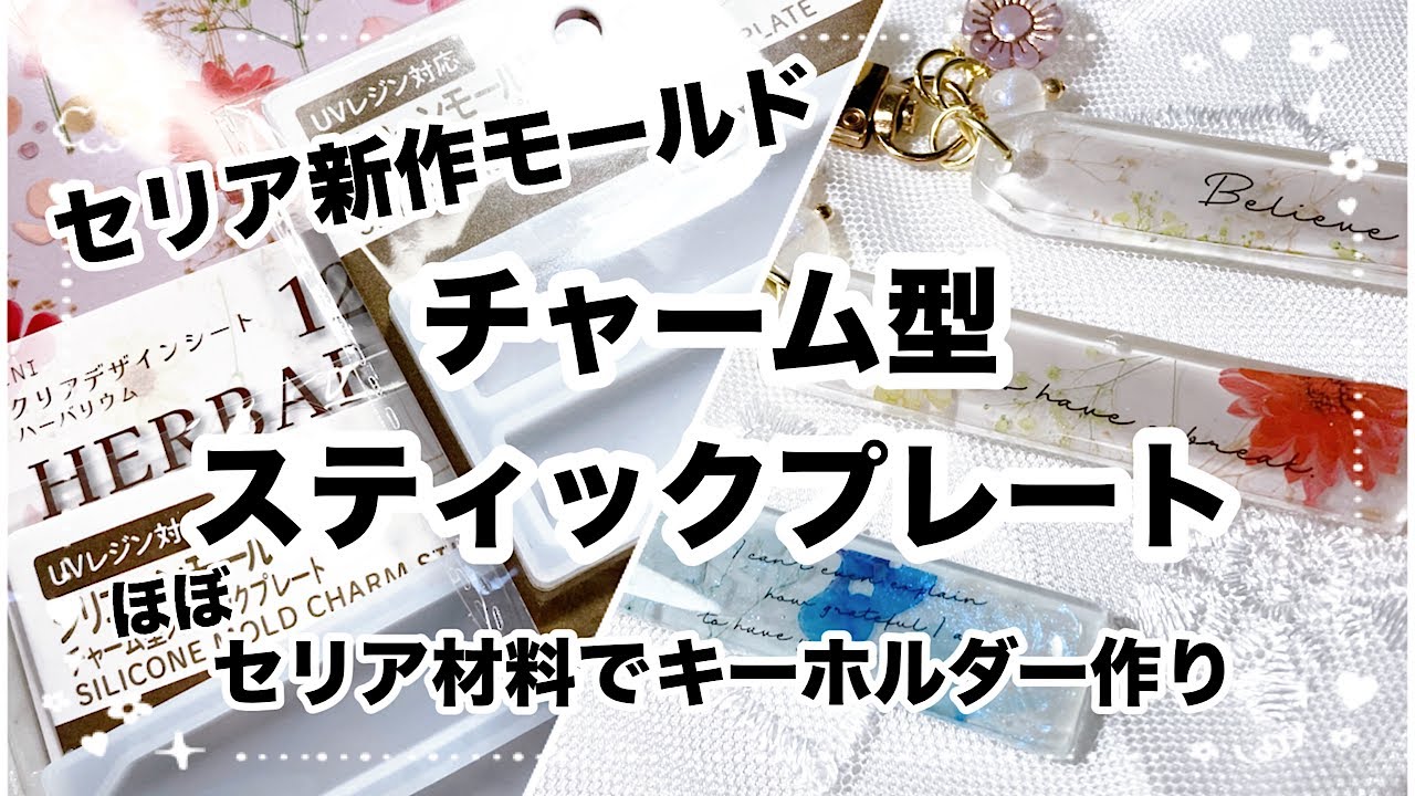 レジン】セリア新作シリコンモールドチャーム型スティックプレートを 