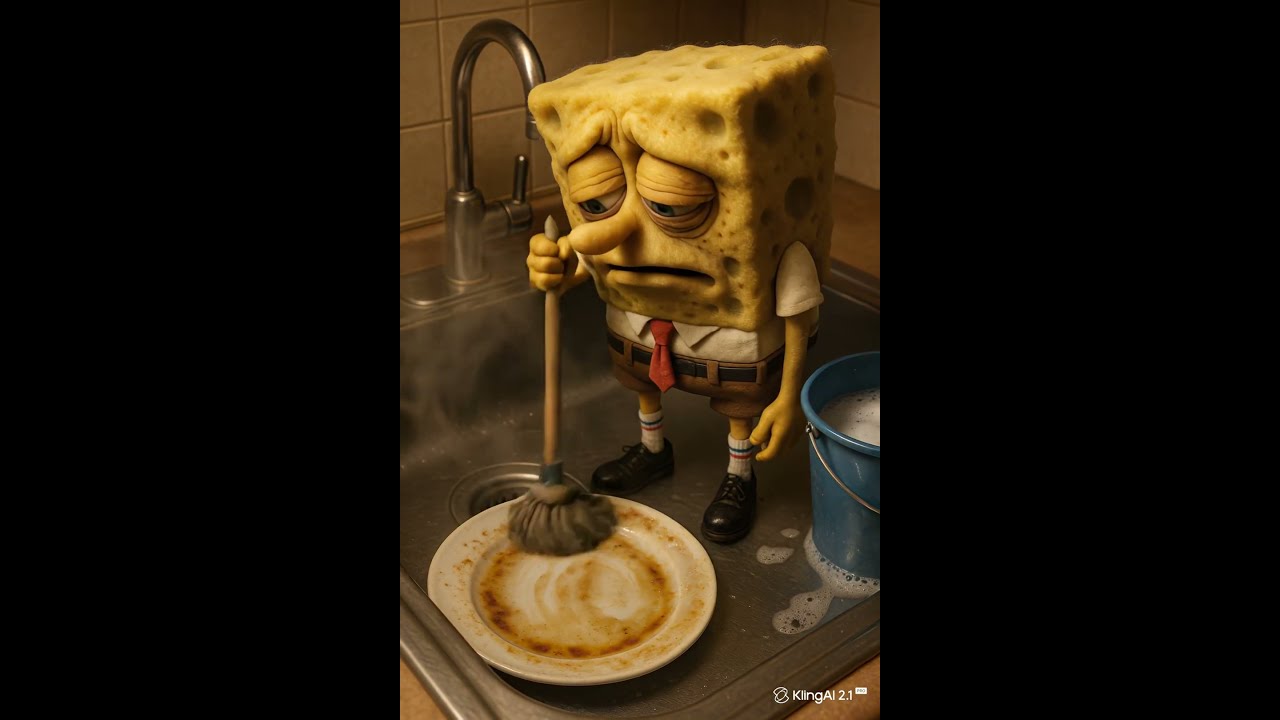 When Even SpongeBob Gets Tired Of Work Relatable Meme Aivideo Aianimation