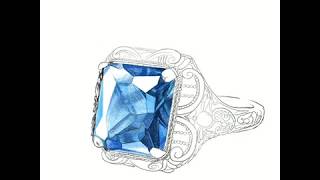Procreate-drawing Diamond ring