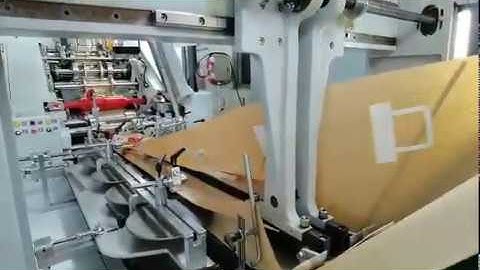block bottom paper bag making machine with flat handle