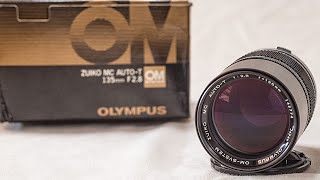 Olympus OM Zuiko 135mm f2 8 lens