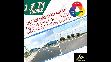 Đất KHU CÔNG NGHIỆP CẦU TRÀM, Đinh Đức Thiện Mặt tiền kinh doanh. Cách Bình Chánh 2km, Giá Ưu Đãi