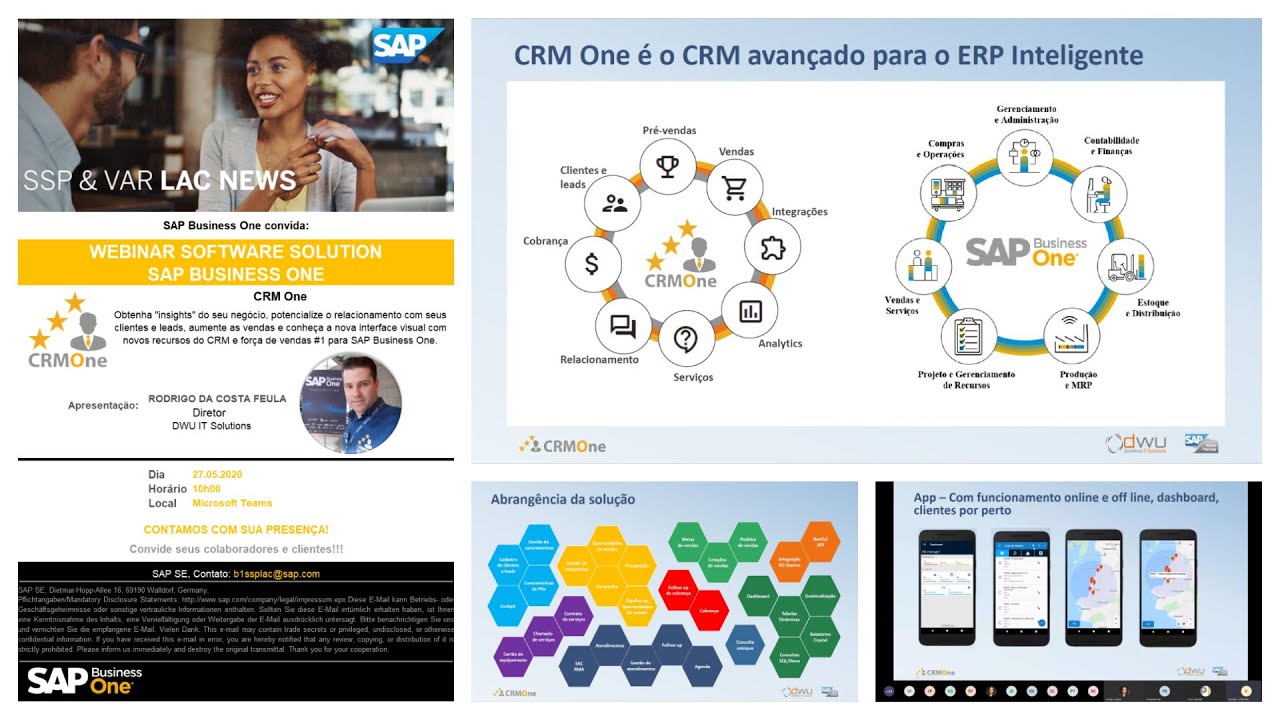 CRM One O CRM e força de vendas 1 para o SAP Business One YouTube