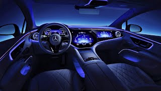 Mercedes EQS Interior at night