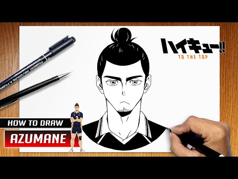 Como desenhar Asahi Azumane de Haikyuu ao topo