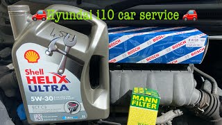 Hyundai i10 car 🚗 service. Oil, oil filter and air filter change 🛠