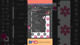 Minimalist Floral Seamless Pattern in Illustrator #shorts