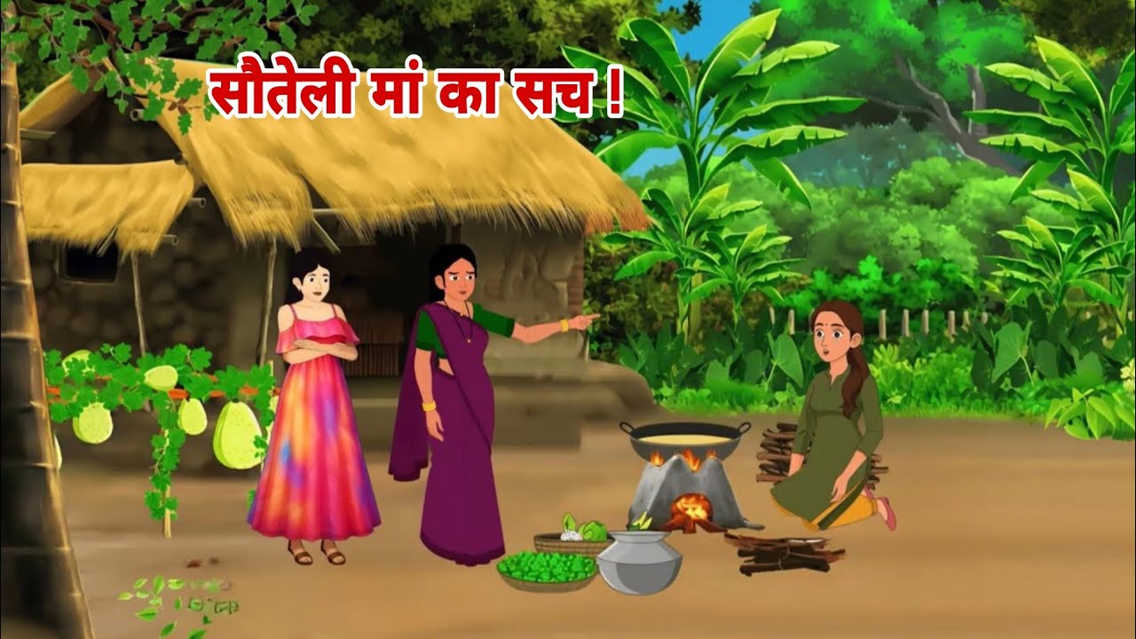 सौतेली माँ ने बेटी के साथ क्या किया? 😢 /Story/cartoon video/  हिन्दी कहानियां /  कहानी #moralstory 